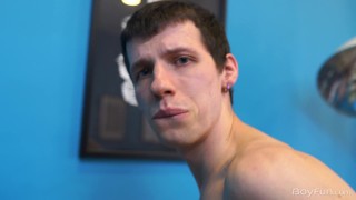 Sexy Twink Can’t Help But To Rub His Huge Cock
